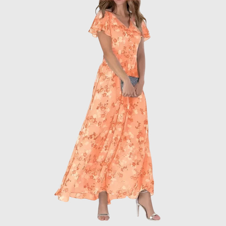 Floral V-Neck Maxi Dress