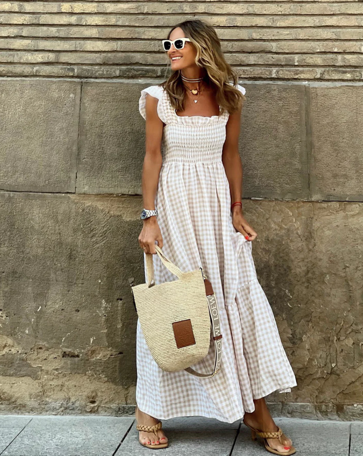 Smocked Bodice Maxi Dress