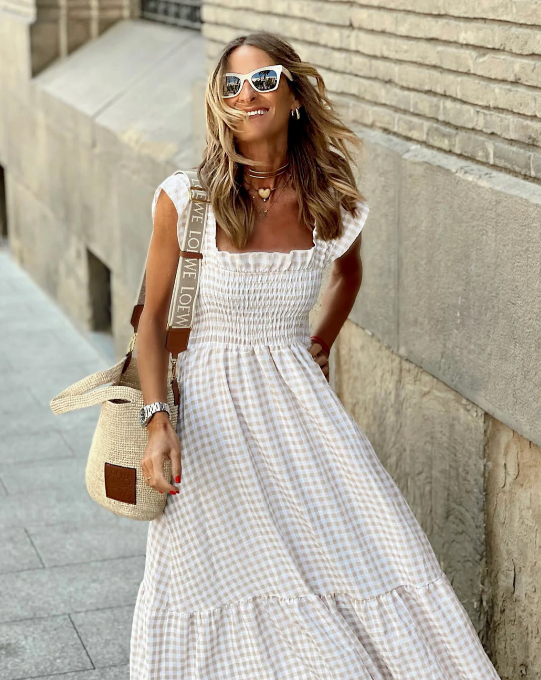 Smocked Bodice Maxi Dress