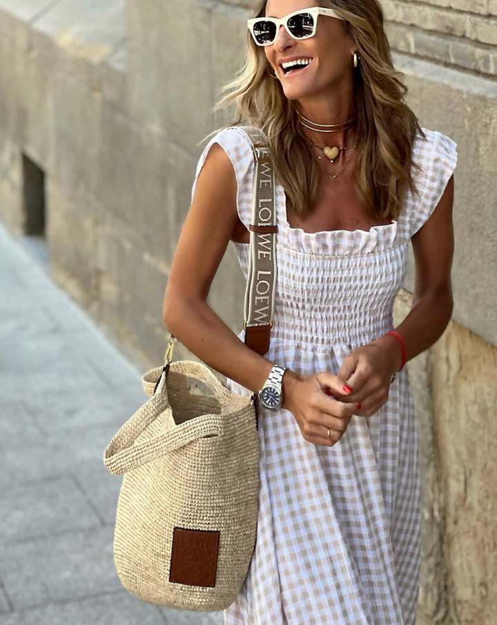 Smocked Bodice Maxi Dress
