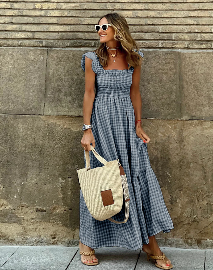 Smocked Bodice Maxi Dress