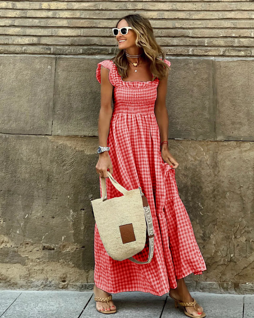 Smocked Bodice Maxi Dress