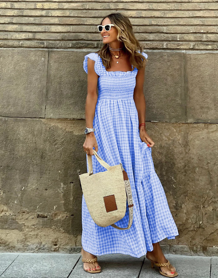 Smocked Bodice Maxi Dress