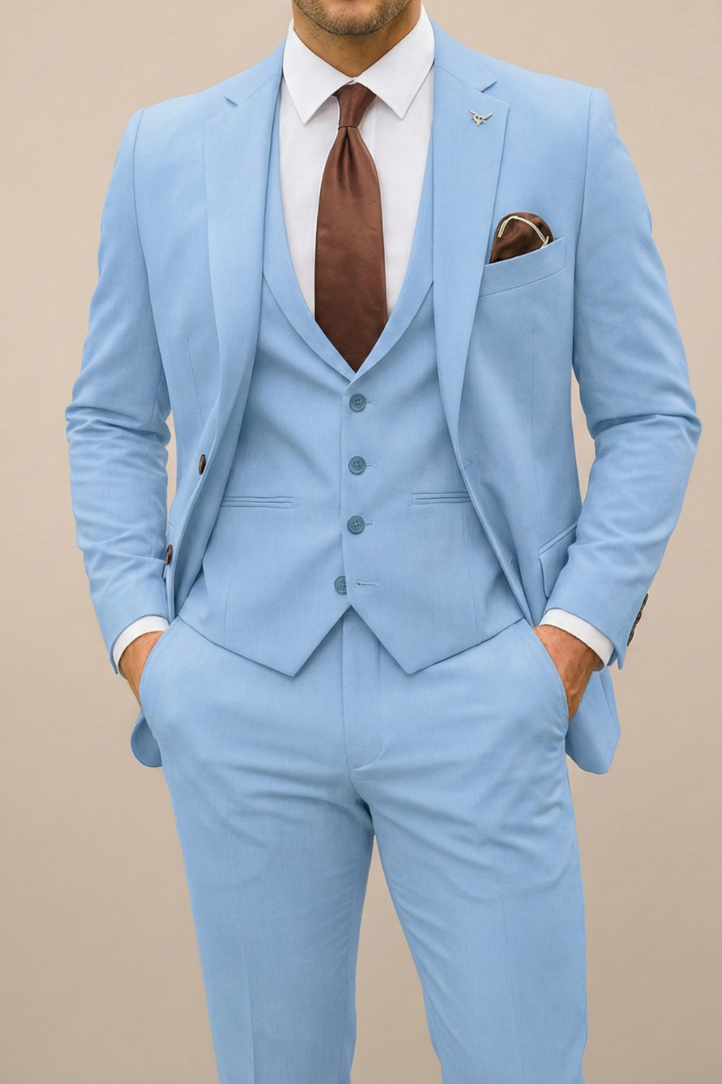 Modern Three-Piece Suit Set