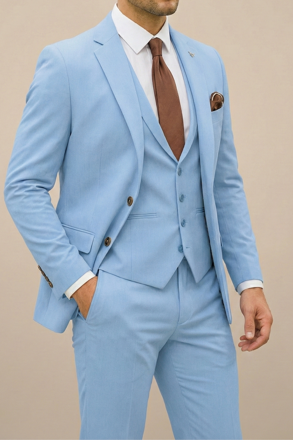 Modern Three-Piece Suit Set