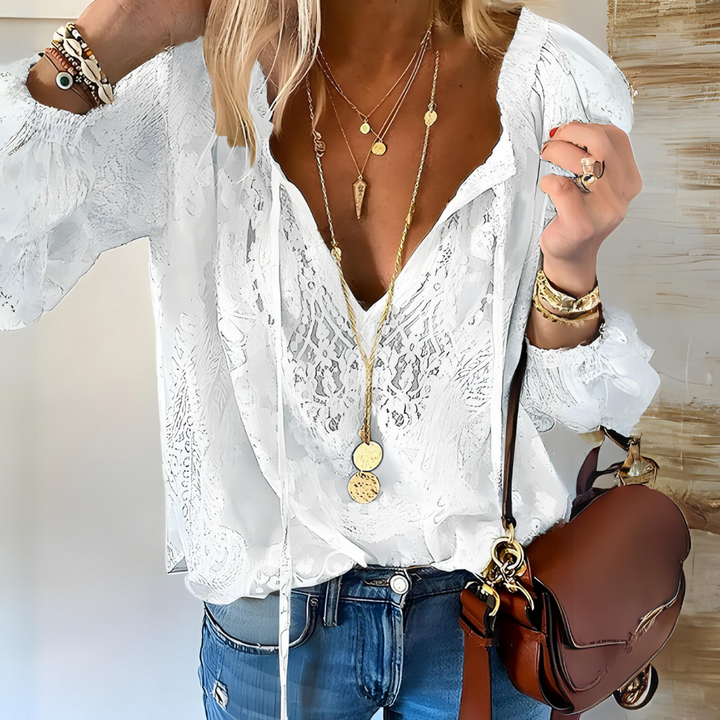 Boho V-Neck Blouse