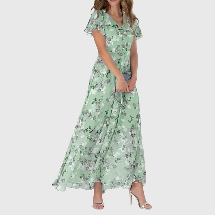 Floral V-Neck Maxi Dress