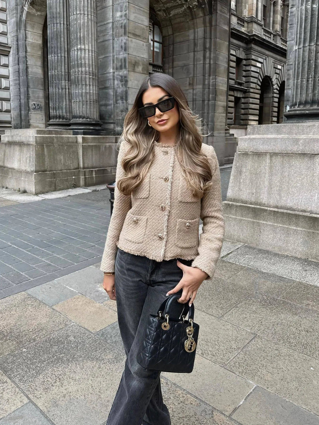 Short Tweed Blazer Jacket