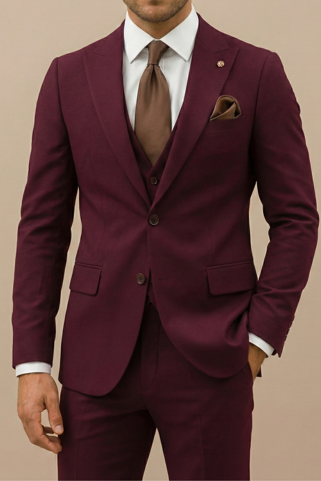 Modern Three-Piece Suit Set
