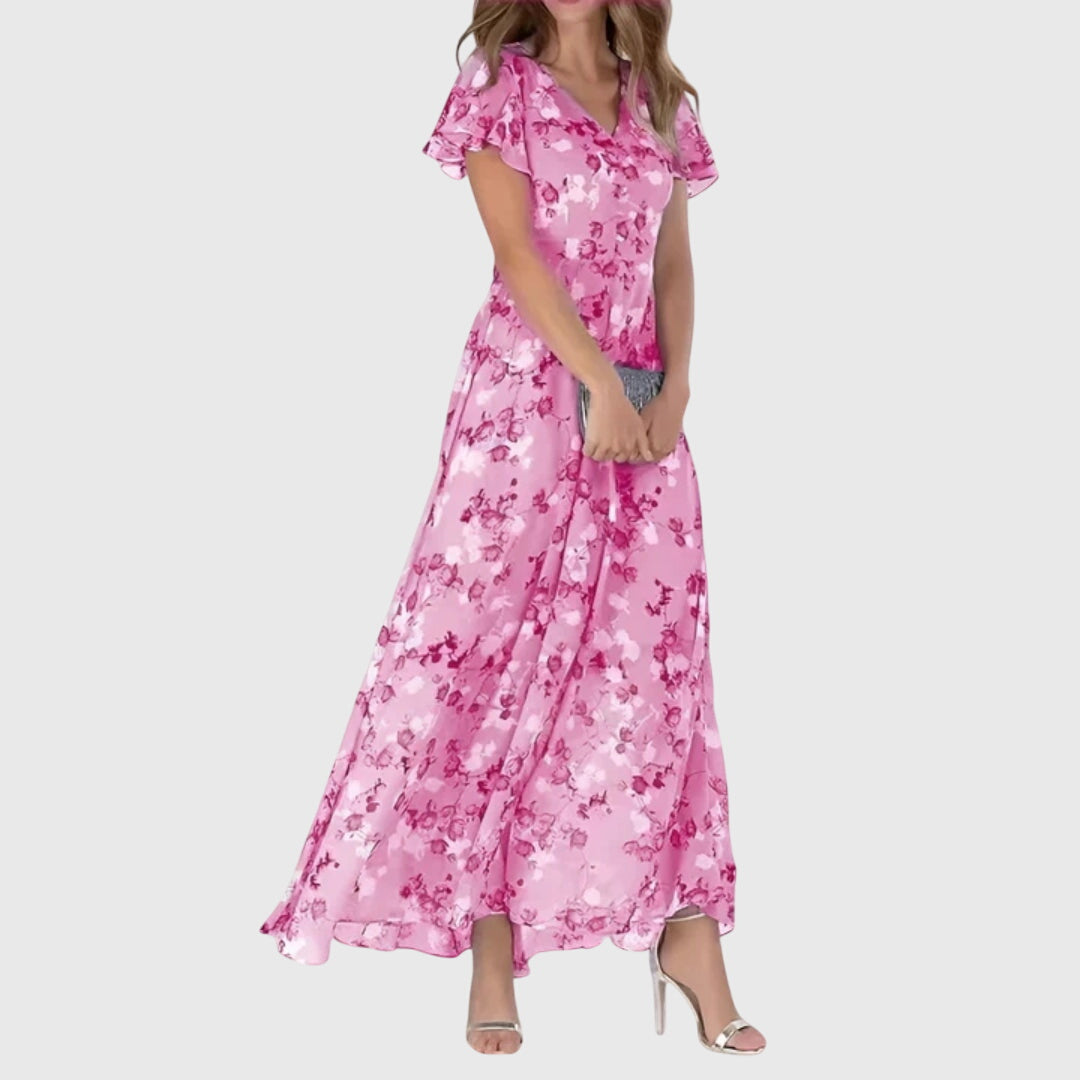 Floral V-Neck Maxi Dress