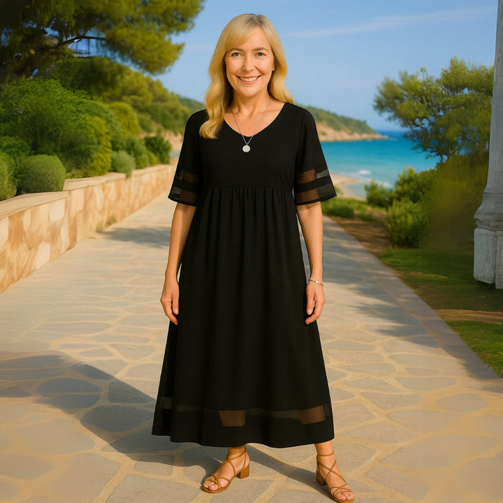 Trixie Cotton Blend Maxi Dress
