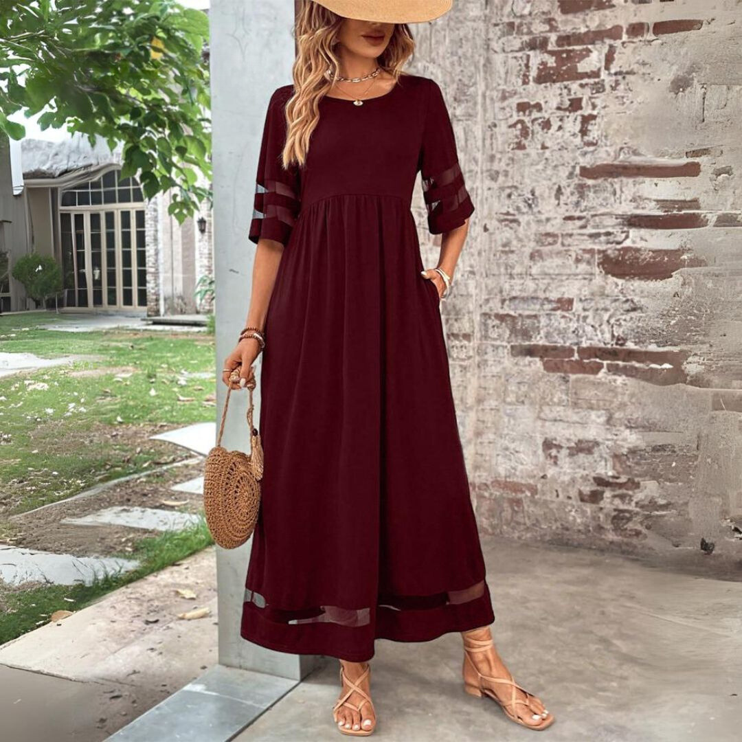 Trixie Cotton Blend Maxi Dress