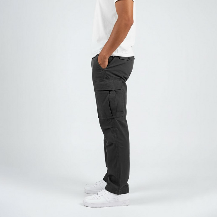 Relaxed Fit Cargo Pants with Side Pockets