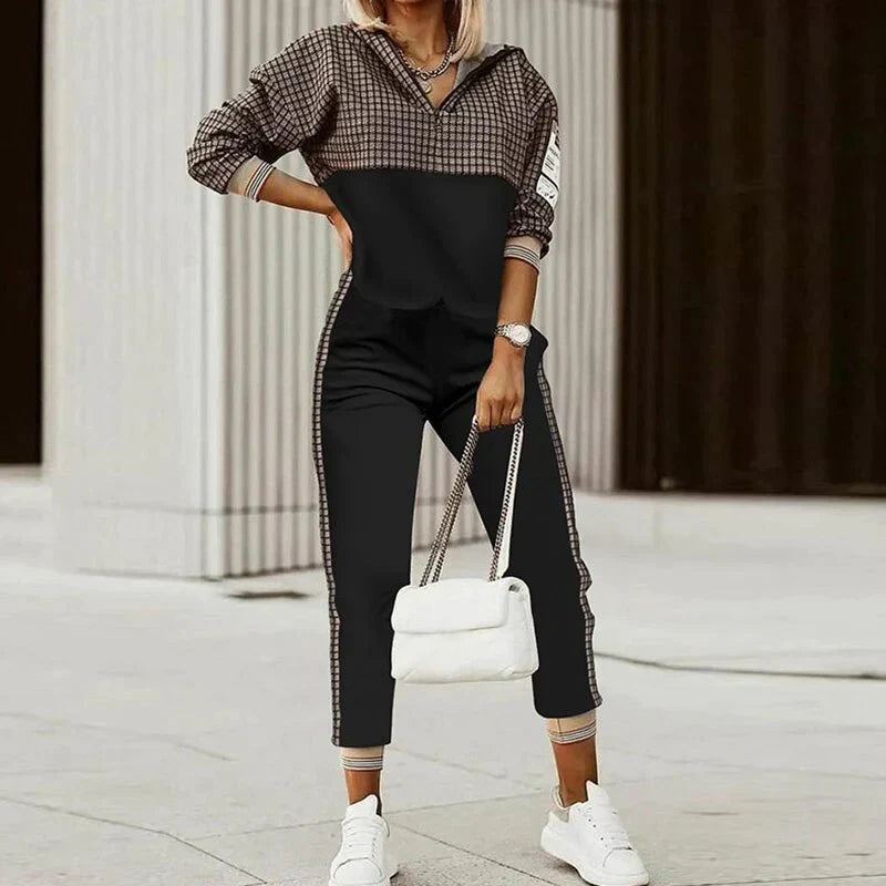 Women’s Modern Casual Zipper Tracksuit