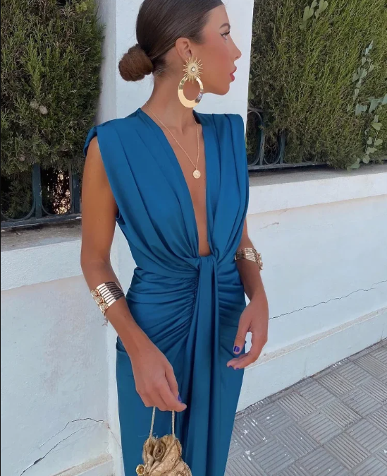 Pleated Maxi Dress
