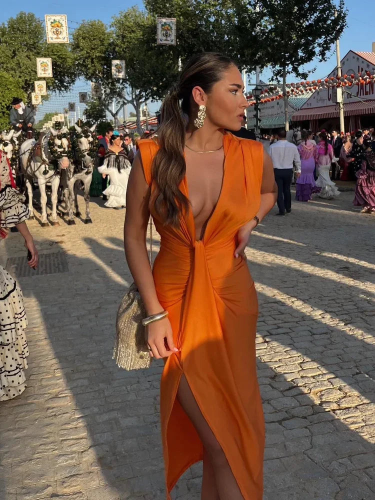 Pleated Maxi Dress
