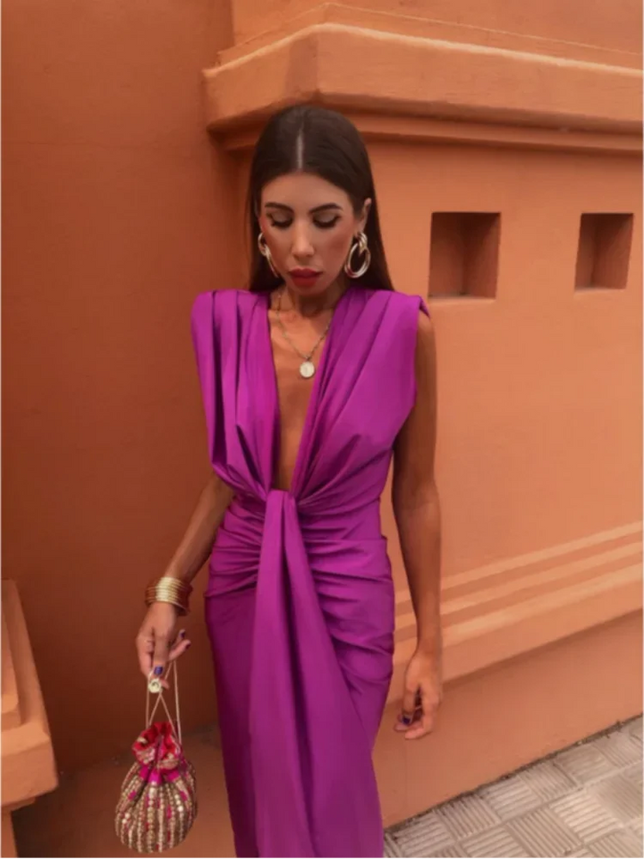 Pleated Maxi Dress