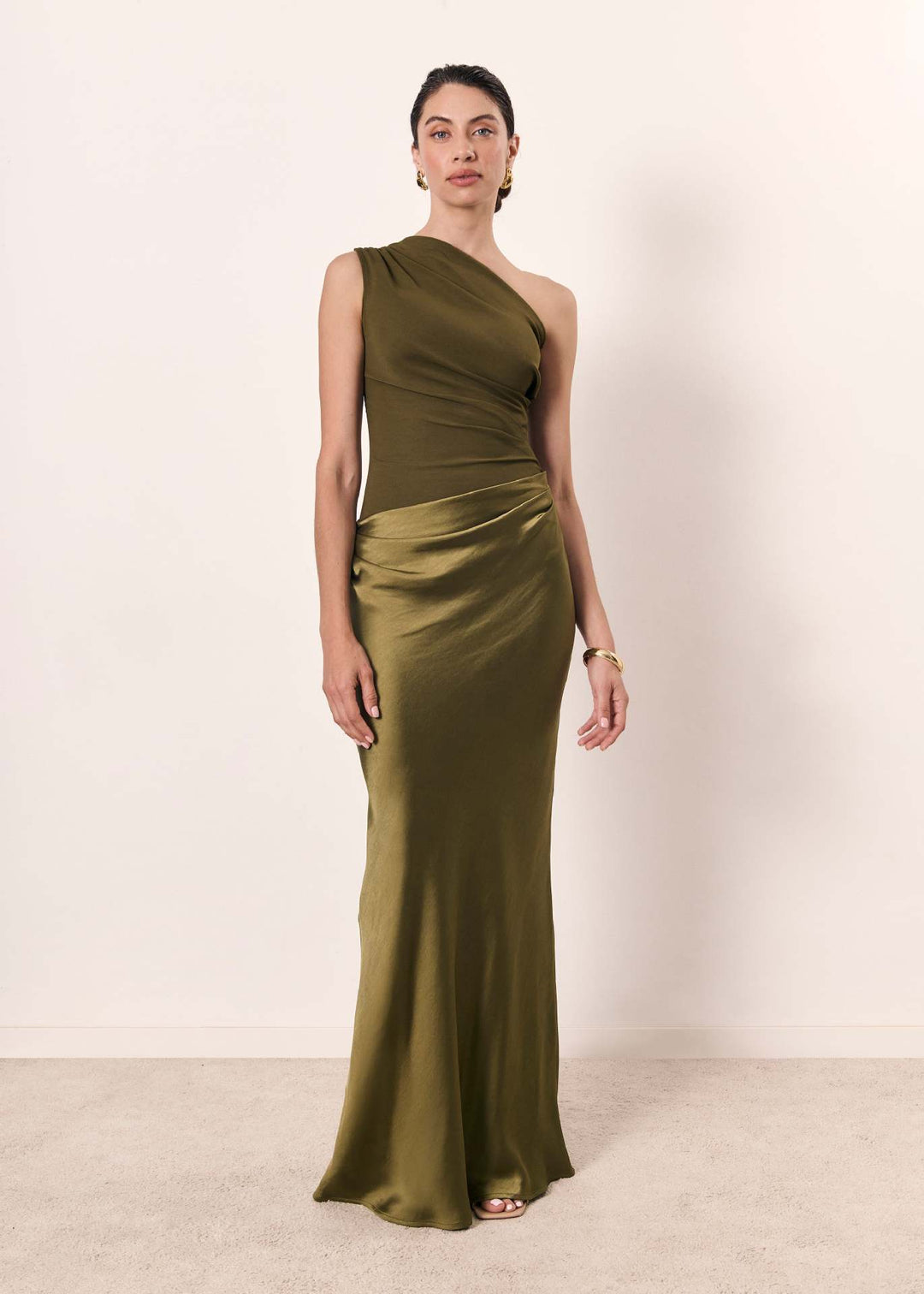 One-Shoulder Evening Dress for Wedding Guests