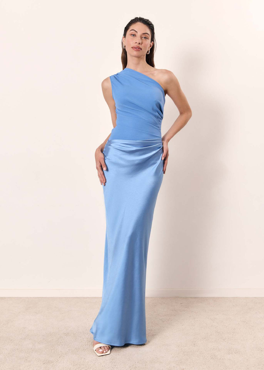 One-Shoulder Evening Dress for Wedding Guests
