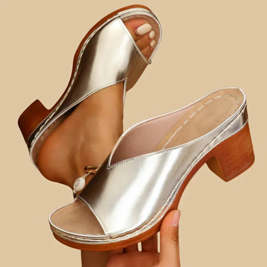 Chunky Orthopaedic High-Heel Sandals