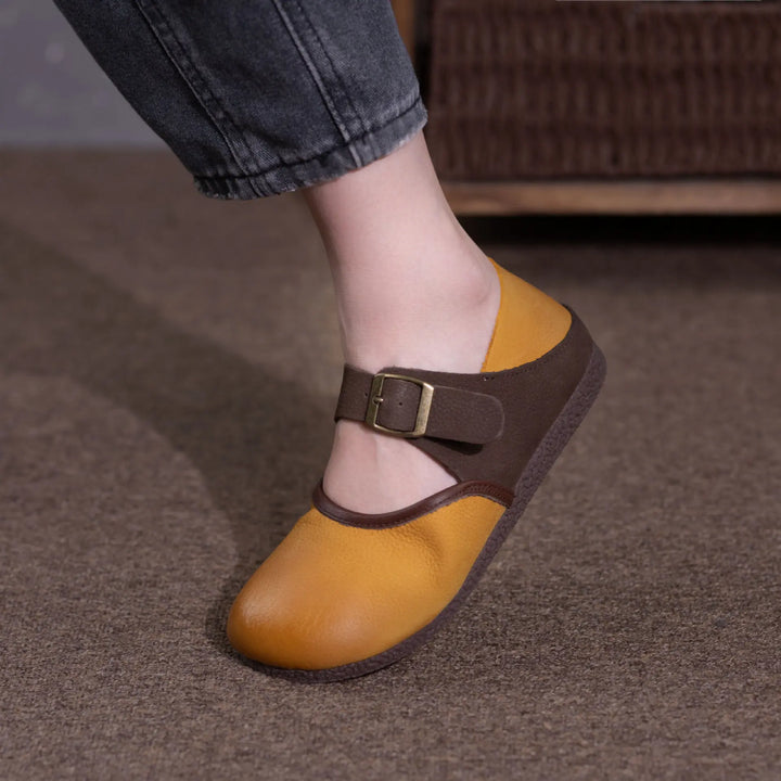 Nylos - Chic Leather Flats, Versatile Style