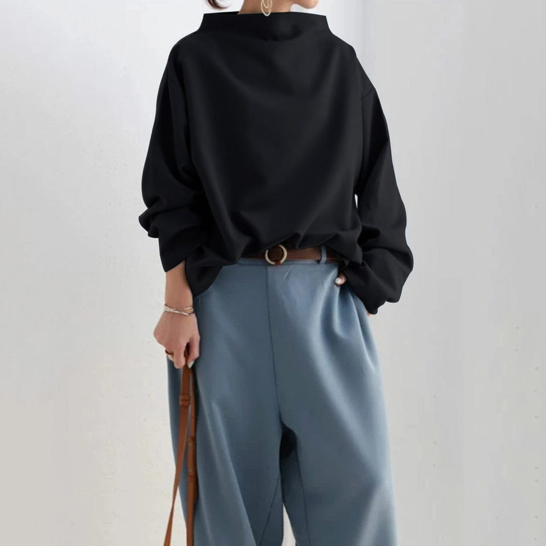 High-Neck Long Sleeve Top