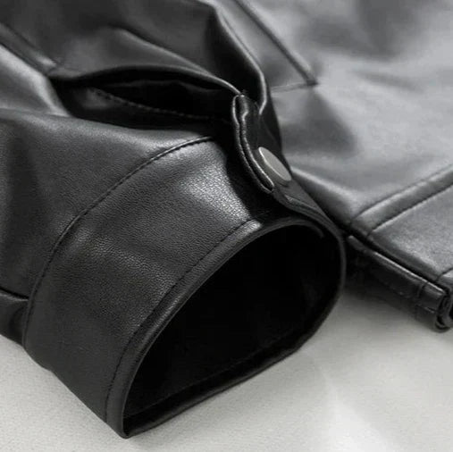 Oversized Leather Bomber Jacket
