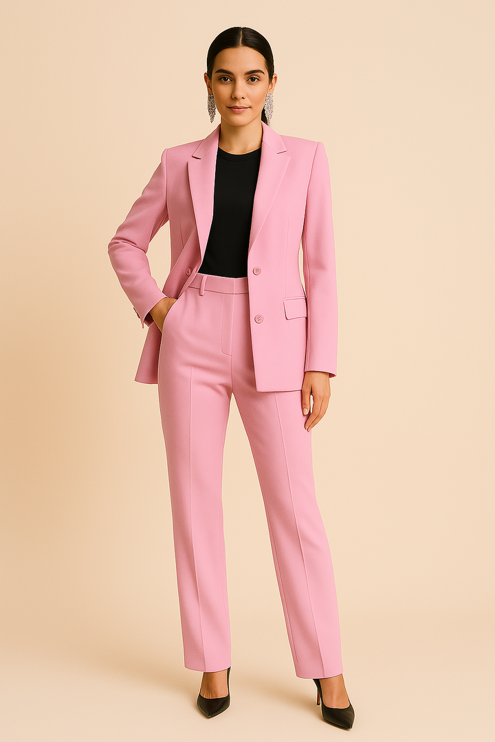 Tailored Blazer and Pleated Trousers Set
