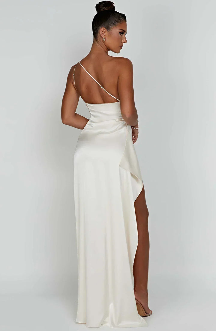Asymmetric Evening Maxi Dress