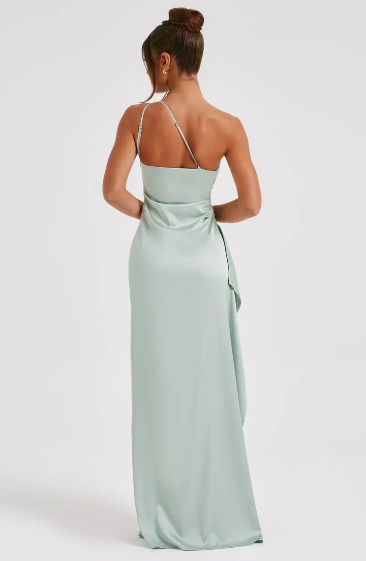 Asymmetric Evening Maxi Dress