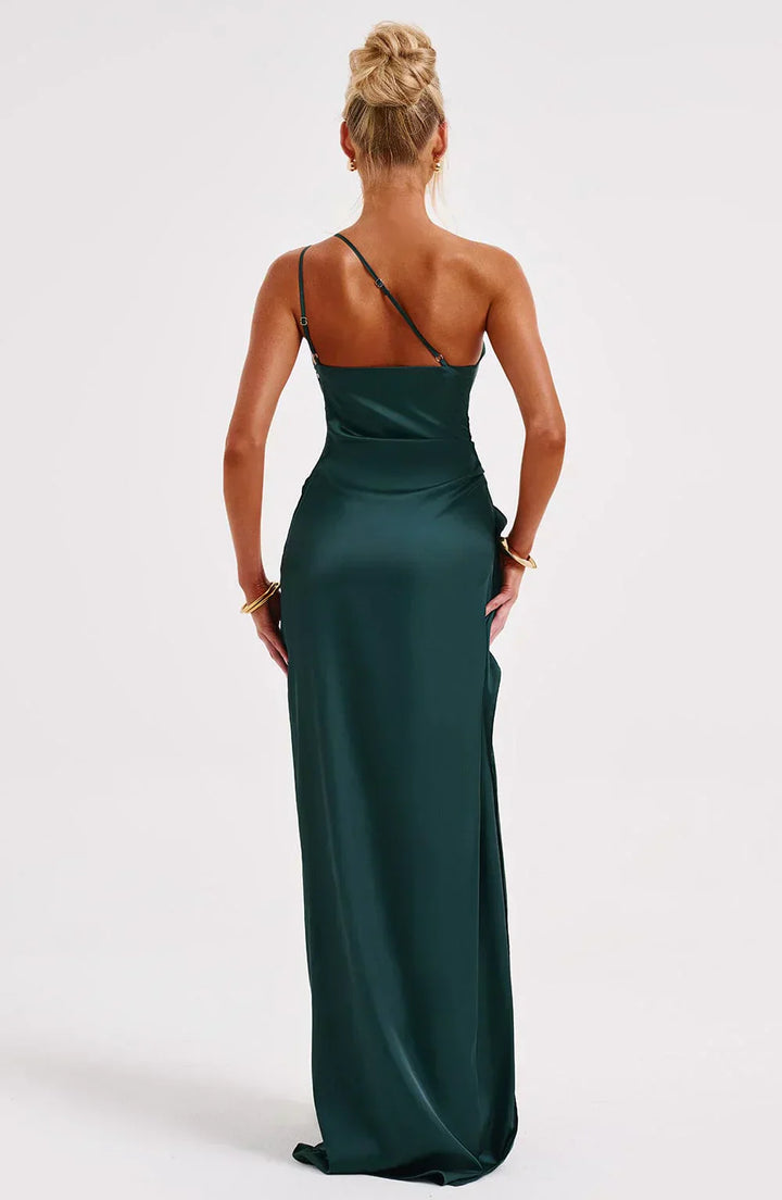 Asymmetric Evening Maxi Dress