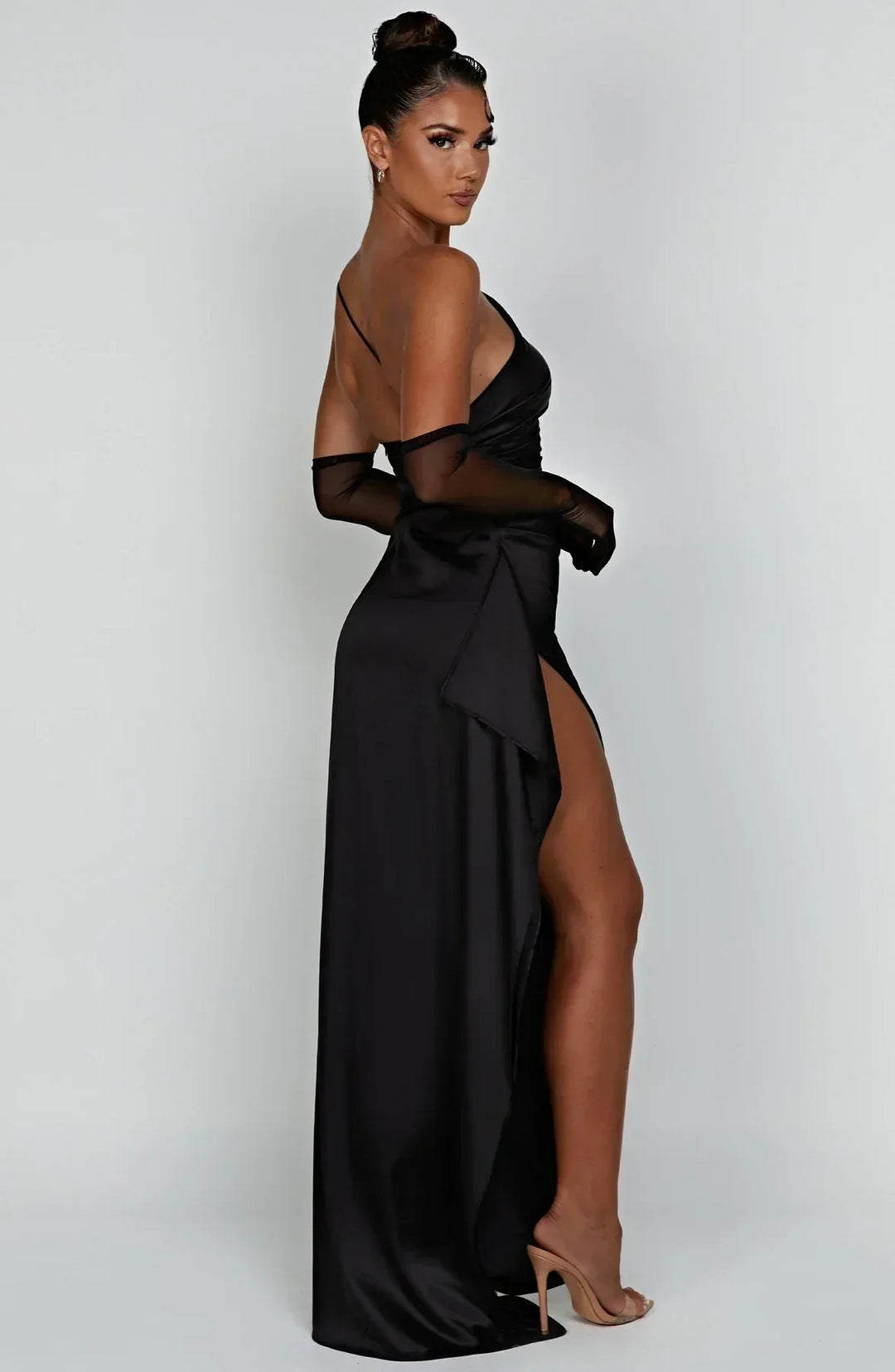 Asymmetric Evening Maxi Dress