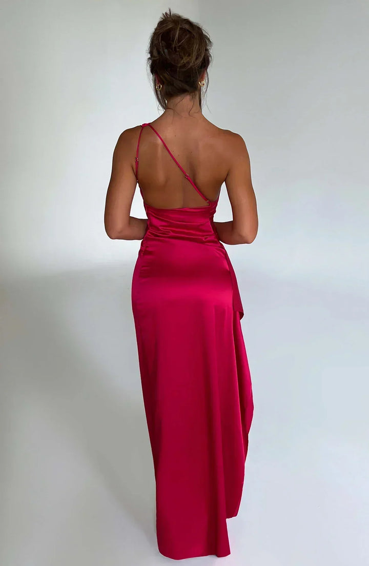Asymmetric Evening Maxi Dress