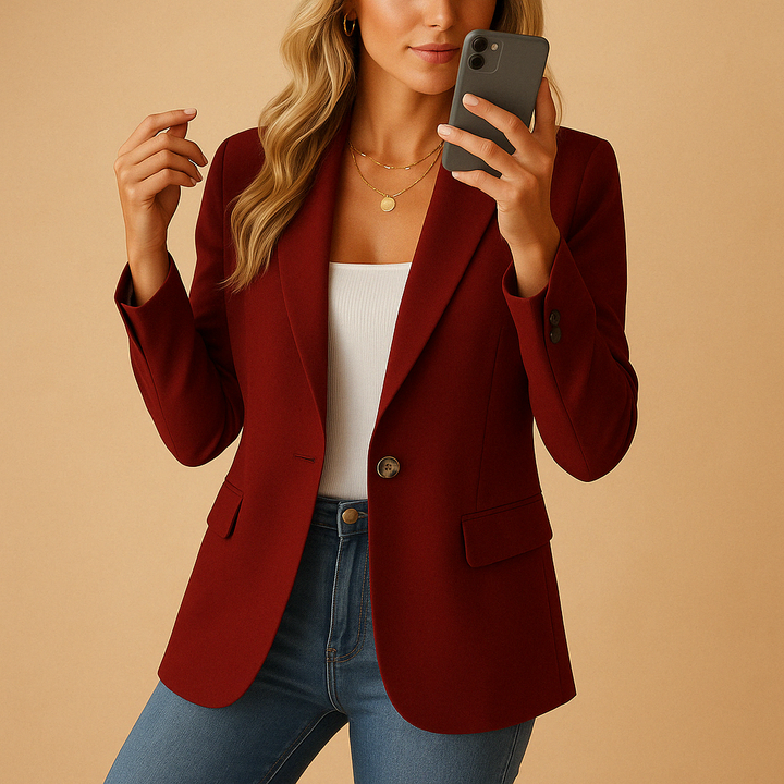 Fitted Tailored Blazer Jacket