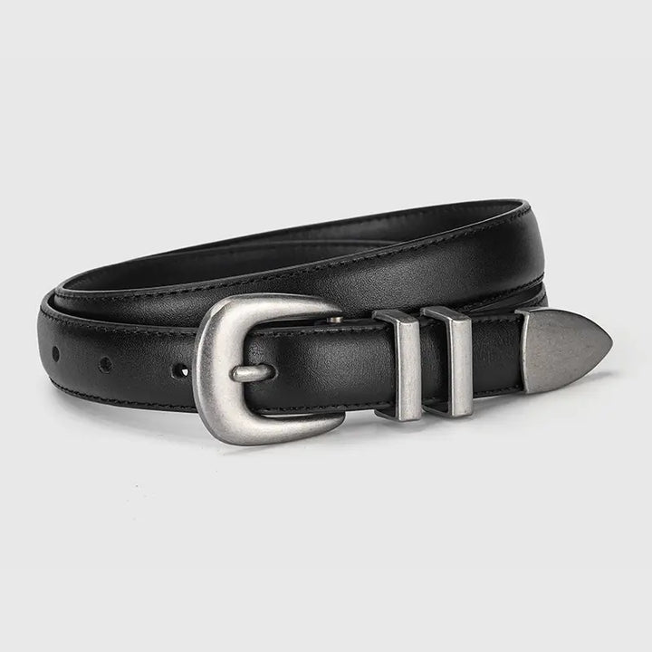 Smooth matte black leather women&