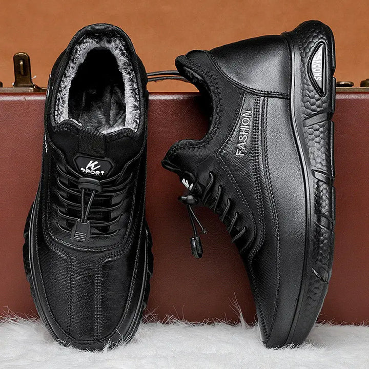 Black matte PU leather men&