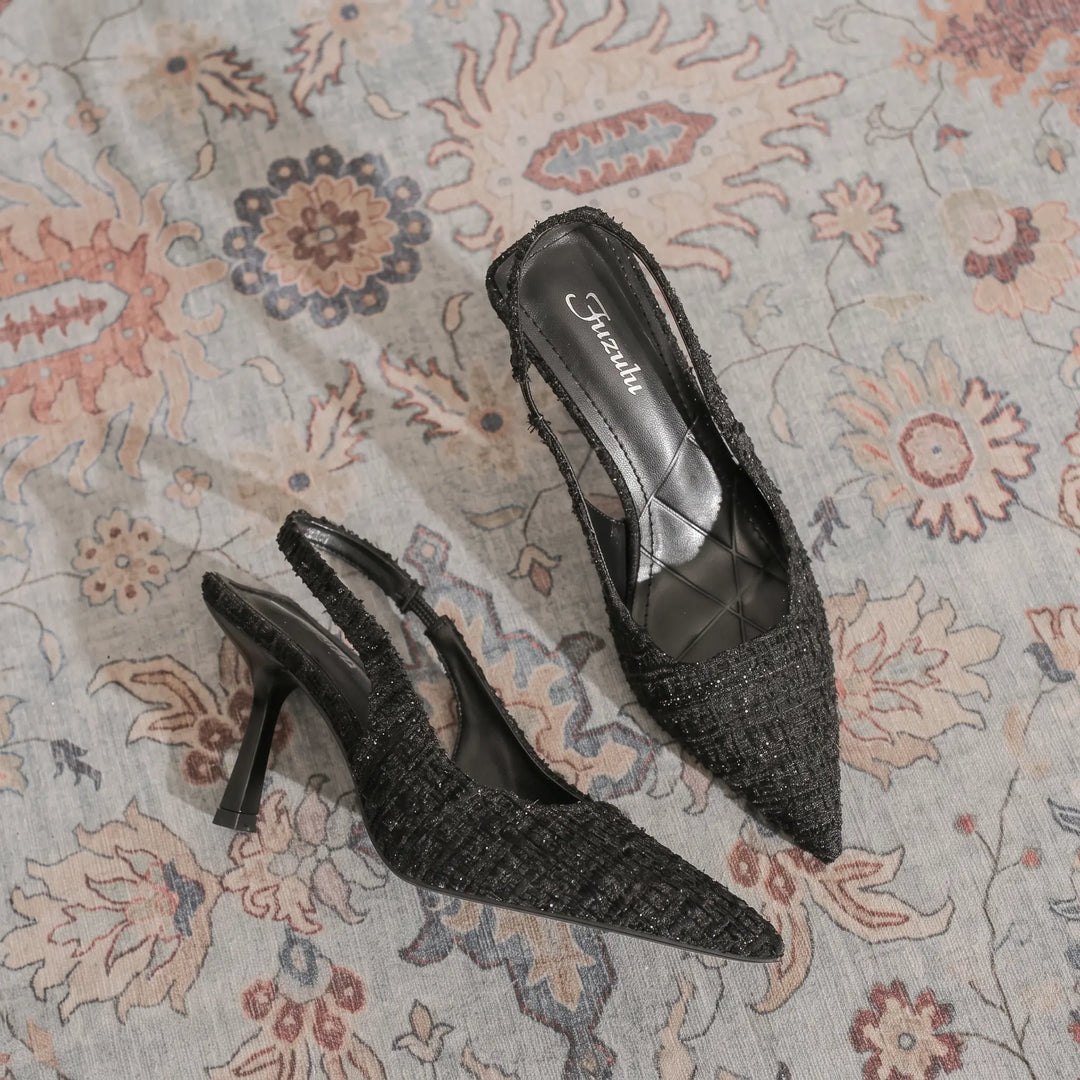 Qalani - Chic Pointed Slingback Heels
