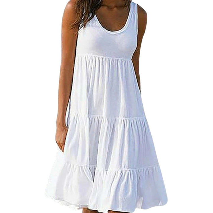 Tiered Sleeveless Midi Dress