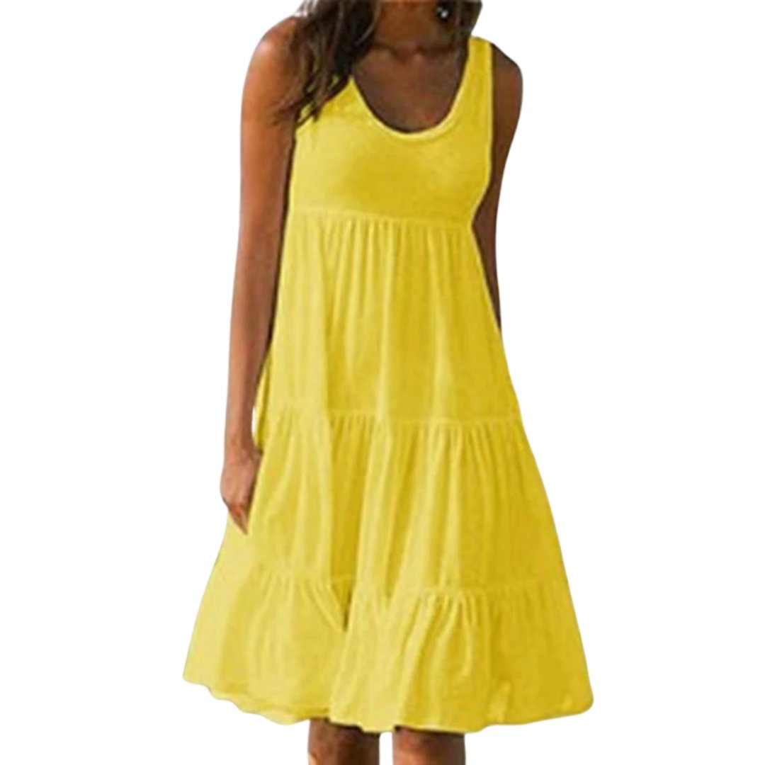 Tiered Sleeveless Midi Dress