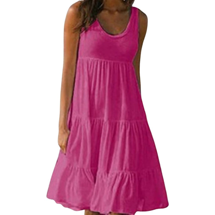 Tiered Sleeveless Midi Dress