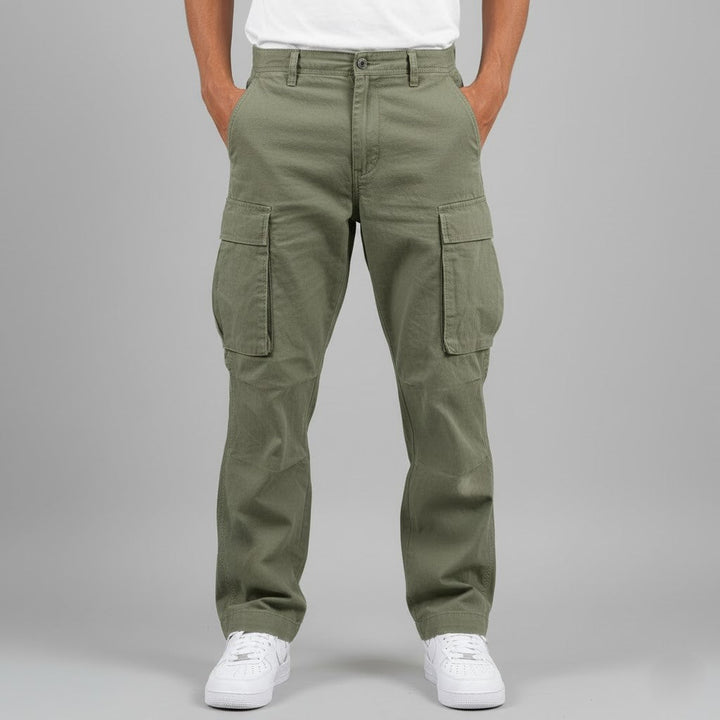 Relaxed Fit Cargo Pants with Side Pockets