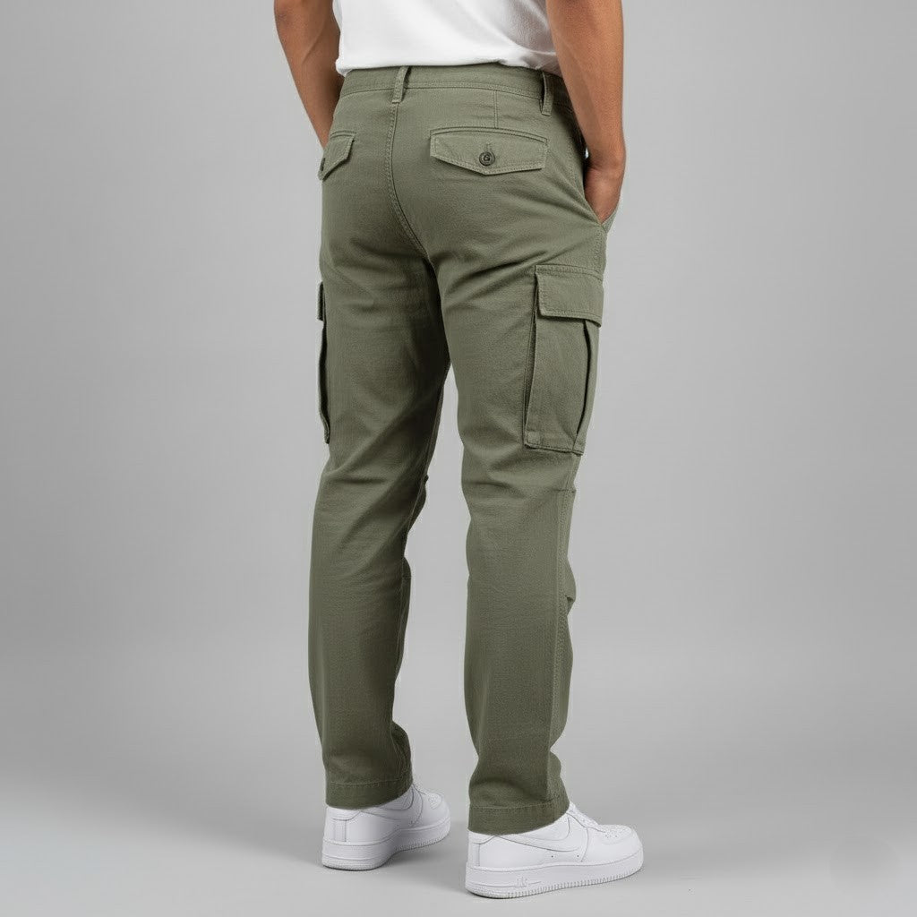 Relaxed Fit Cargo Pants with Side Pockets