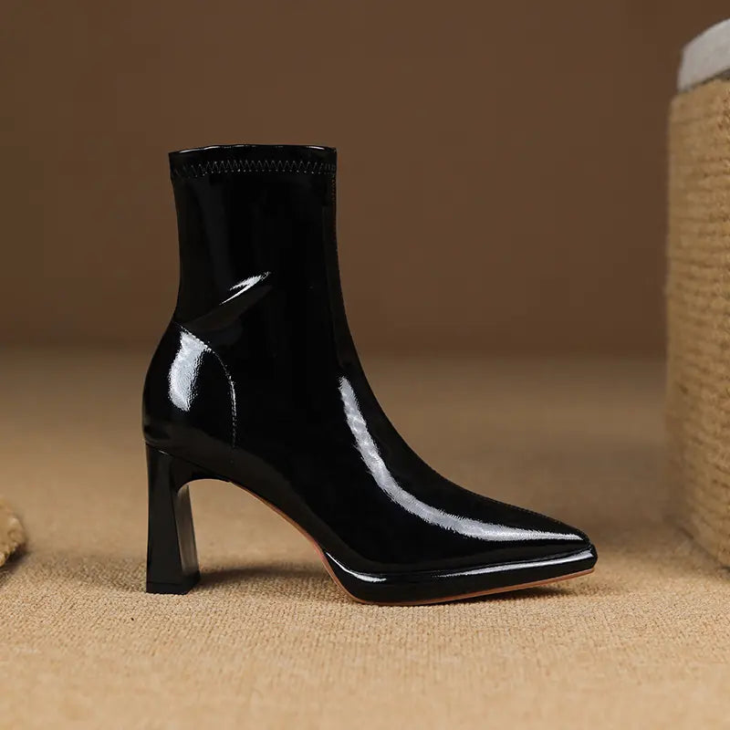 Kryllix - Patent Leather Ankle Boots