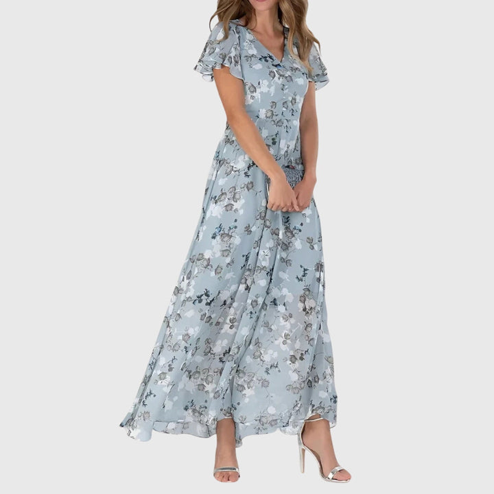 Floral V-Neck Maxi Dress