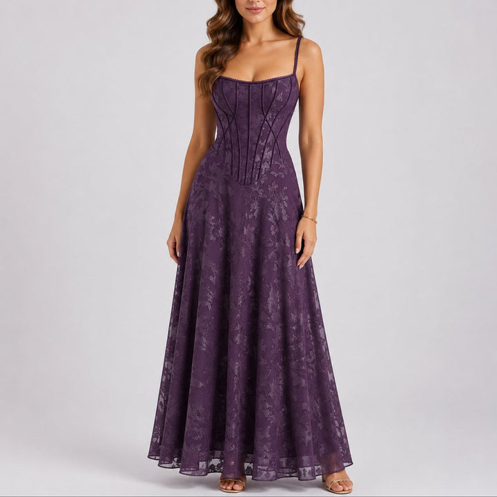 Floral Corset Maxi Dress