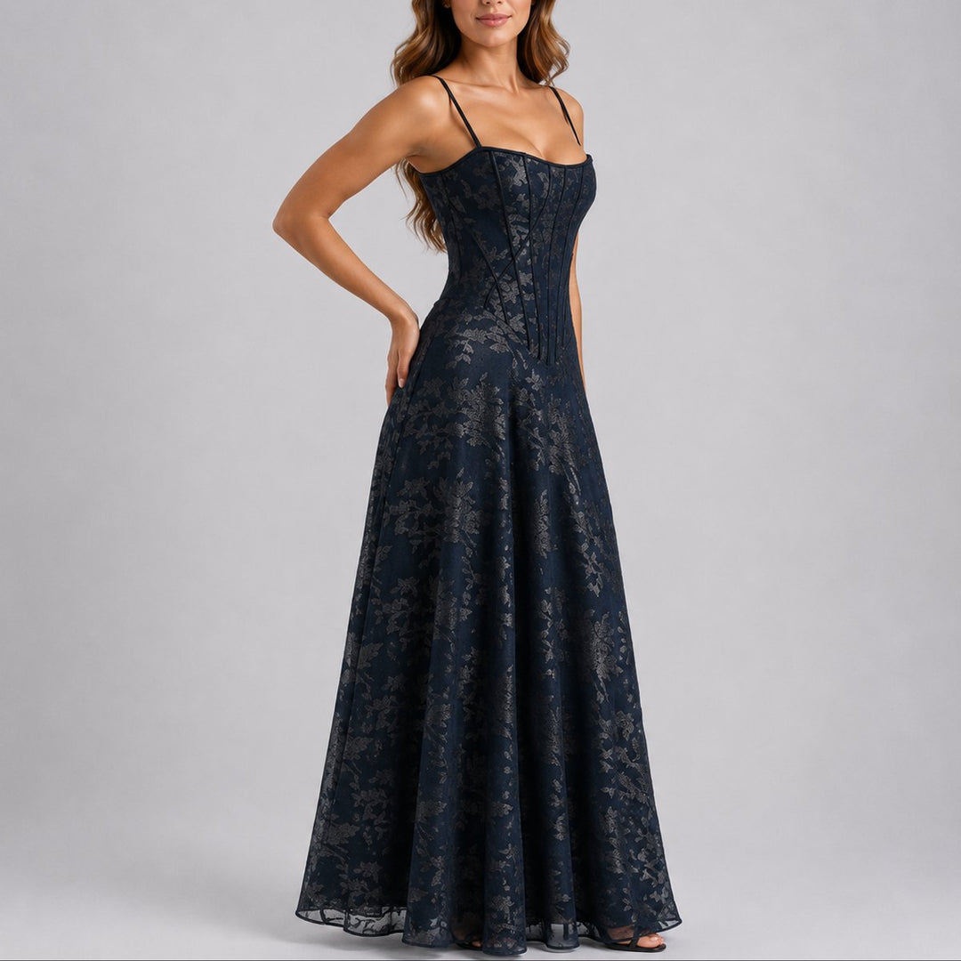 Floral Corset Maxi Dress