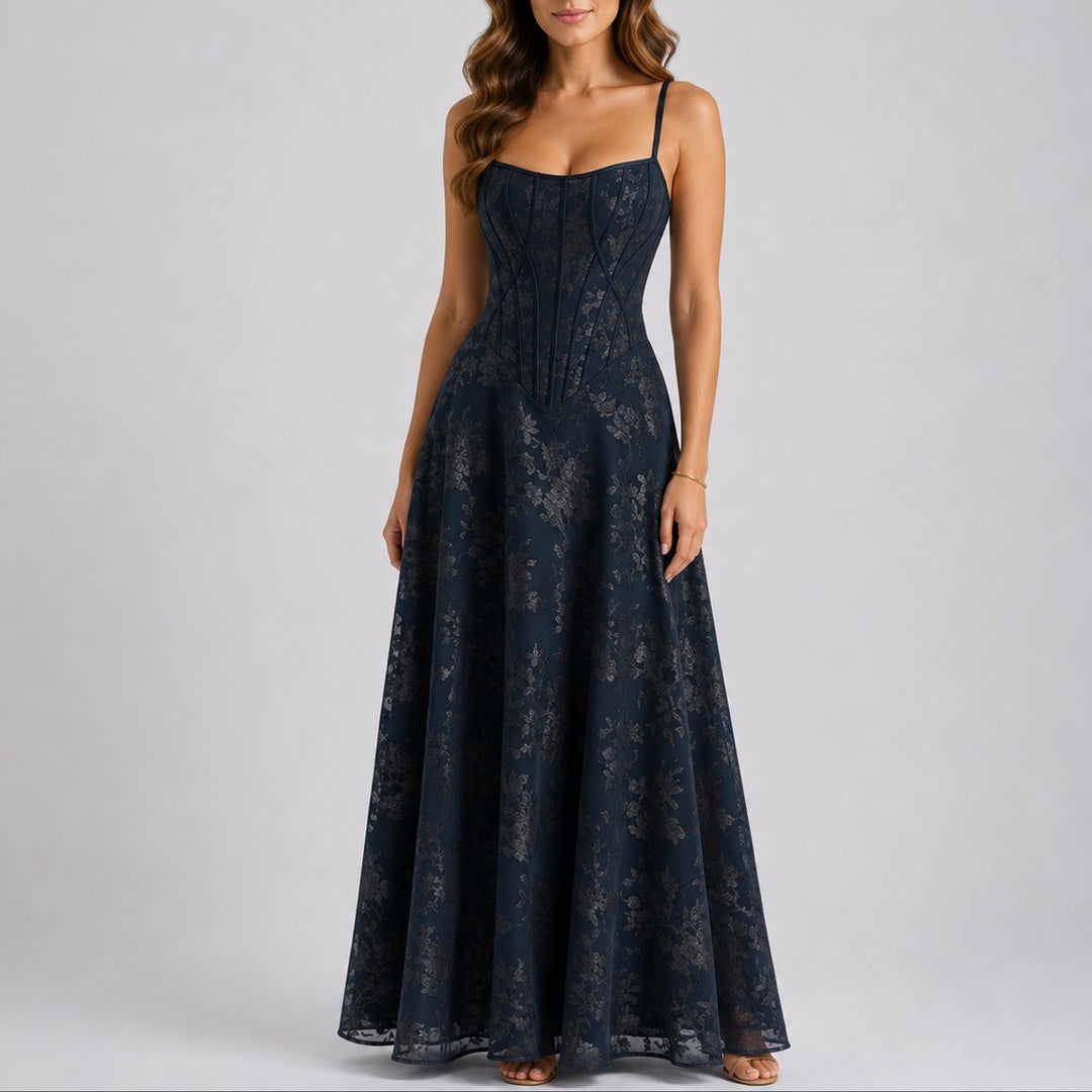 Floral Corset Maxi Dress