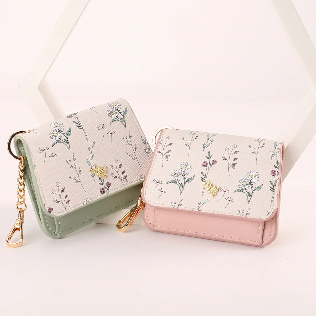 Kezel - Portefeuille Floral Elégant en Cuir PU