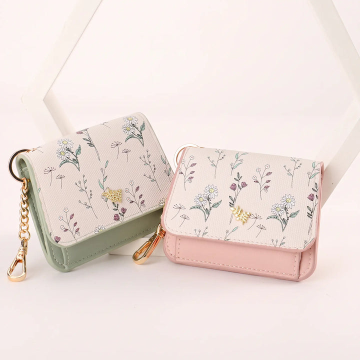 Kezel - Portefeuille Floral Elégant en Cuir PU