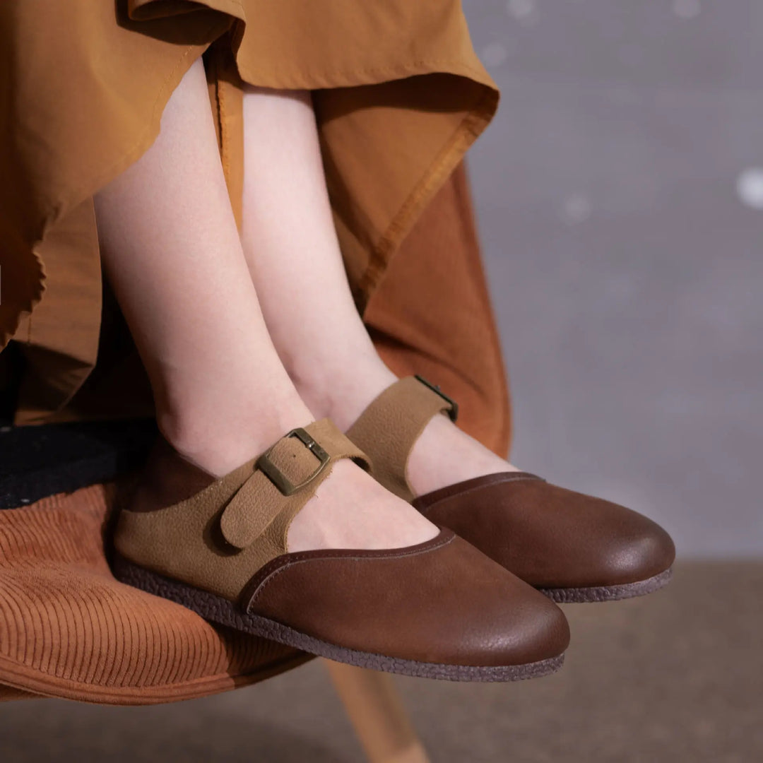 Nylos - Chic Leather Flats, Versatile Style